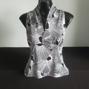Rafaella Blk/Wht Sleeveless blouse